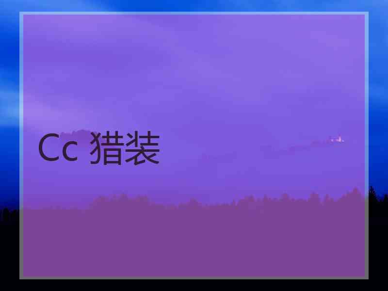 Cc 猎装 Cc 猎装