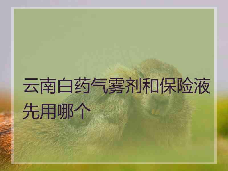 云南白药气雾剂和保险液先用哪个 云南白药气雾剂和保险液先用哪个