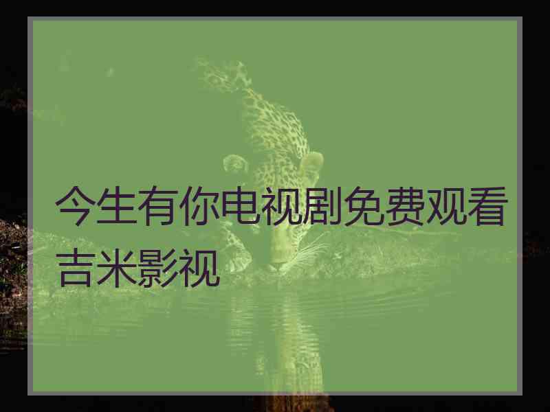 今生有你电视剧免费观看吉米影视 今生有你电视剧免费观看吉米影视
