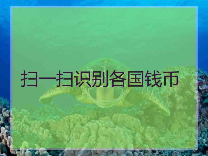扫一扫识别各国钱币 扫一扫识别各国钱币