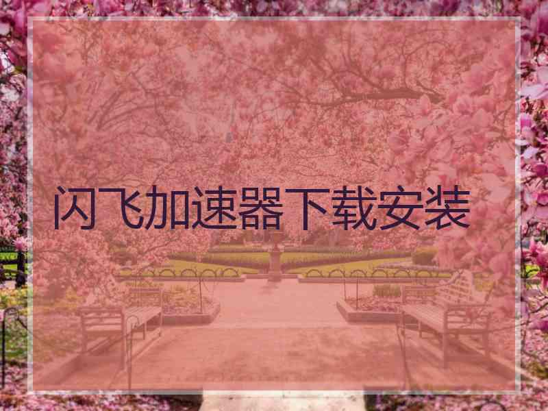 闪飞加速器下载安装 闪飞加速器下载安装