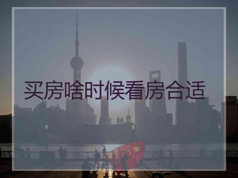 买房啥时候看房合适 买房啥时候看房合适
