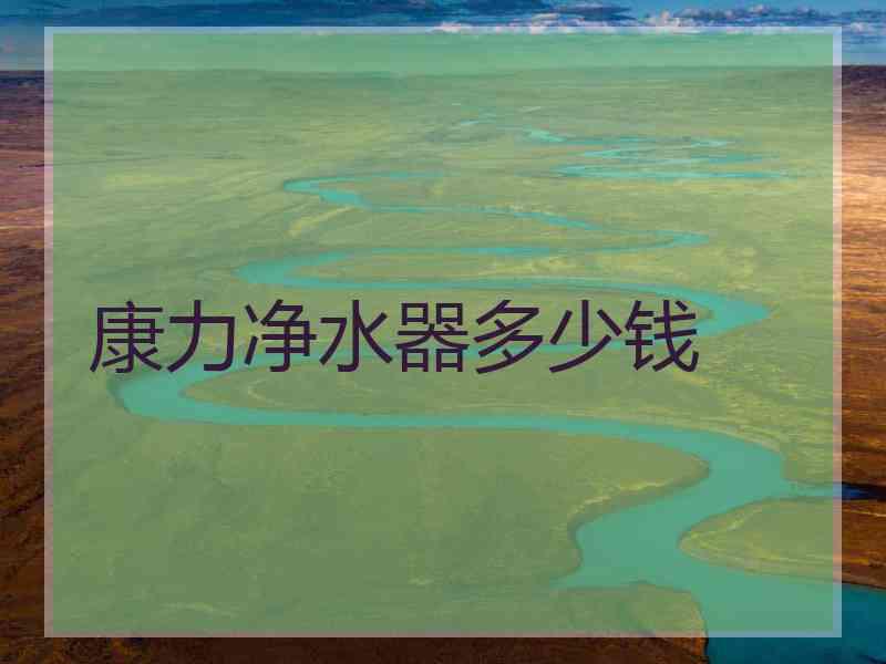 康力净水器多少钱 康力净水器多少钱