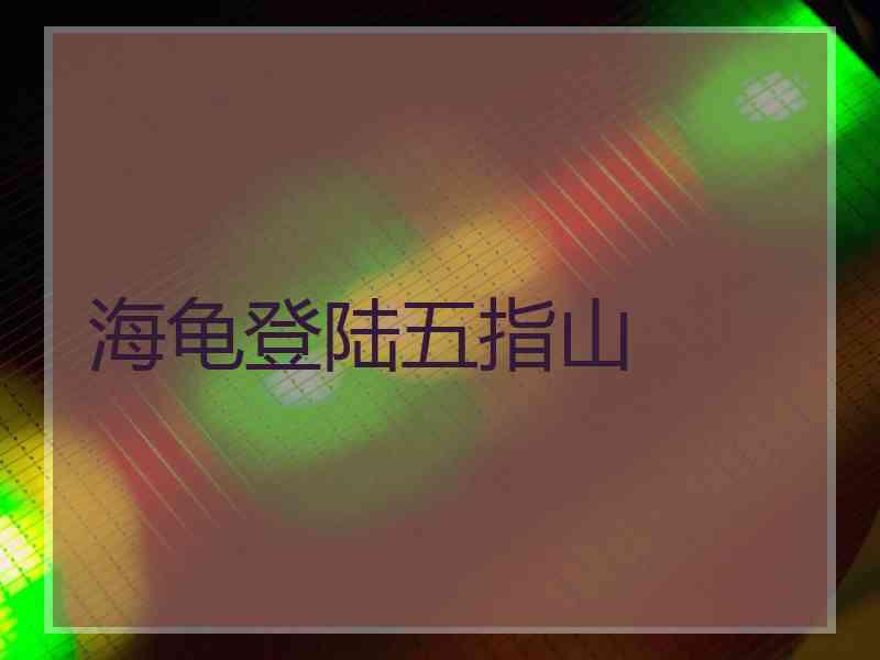 海龟登陆五指山 海龟登陆五指山