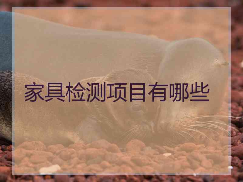 家具检测项目有哪些 家具检测项目有哪些