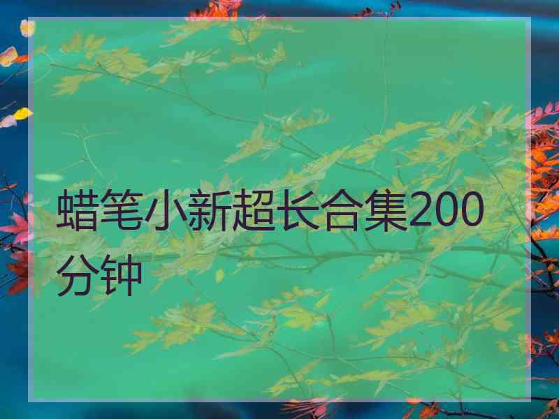 蜡笔小新超长合集200分钟 蜡笔小新超长合集200分钟