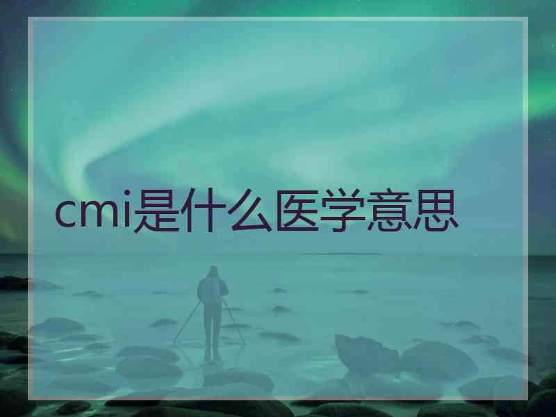 cmi是什么医学意思 cmi是什么医学意思