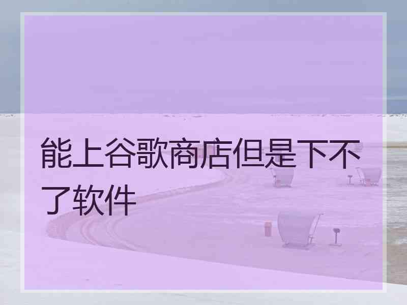 能上谷歌商店但是下不了软件 能上谷歌商店但是下不了软件