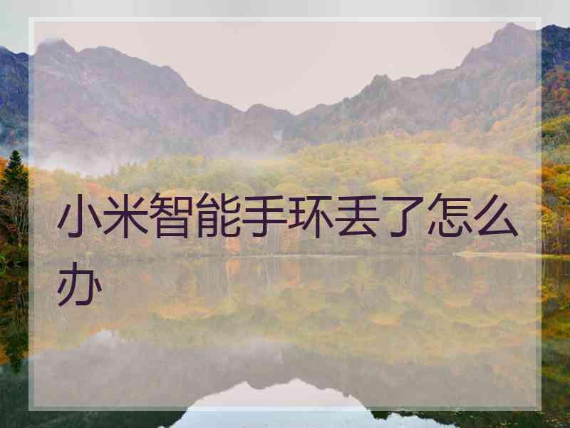 小米智能手环丢了怎么办 小米智能手环丢了怎么办