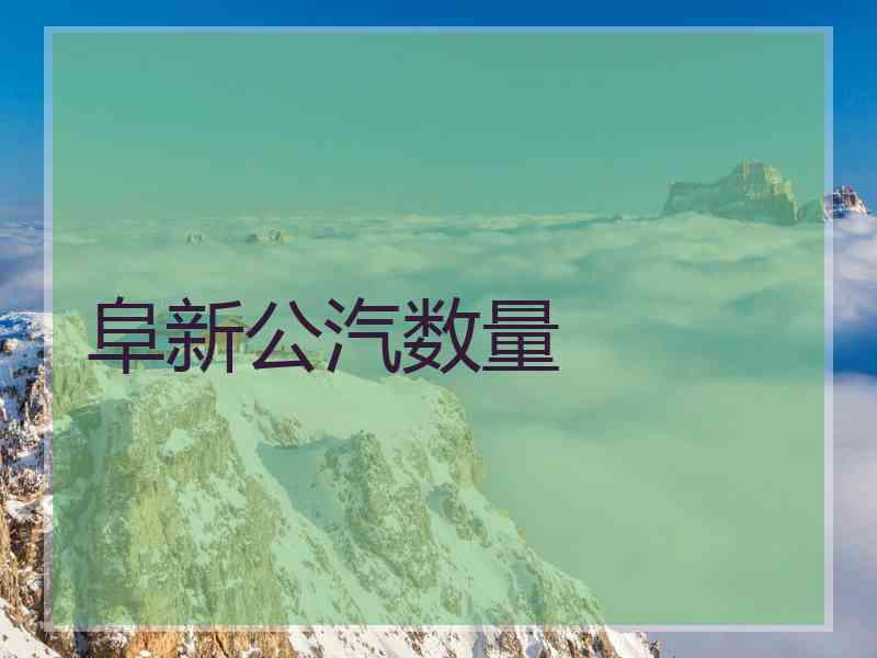 阜新公汽数量 阜新公汽数量