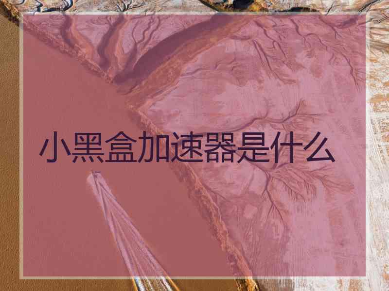 小黑盒加速器是什么 小黑盒加速器是什么