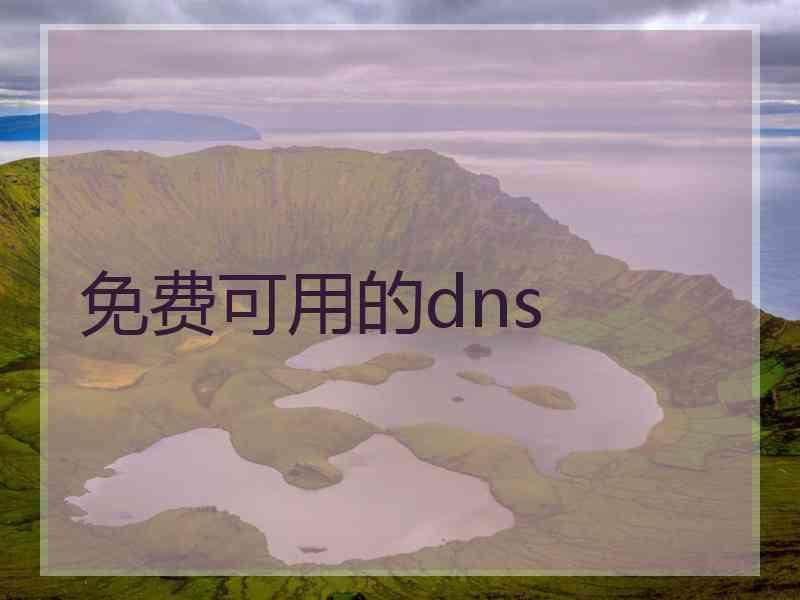 免费可用的dns 免费可用的dns