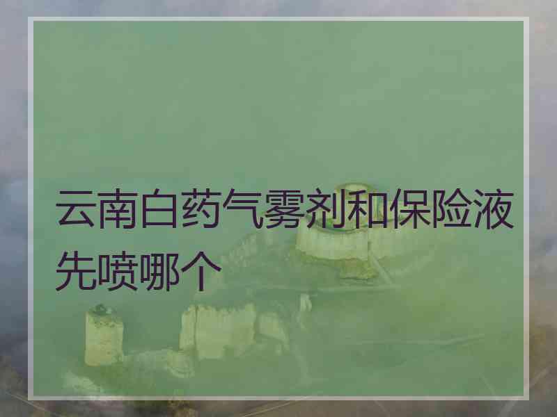 云南白药气雾剂和保险液先喷哪个 云南白药气雾剂和保险液先喷哪个