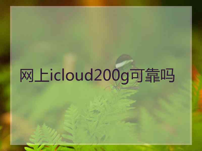 网上icloud200g可靠吗