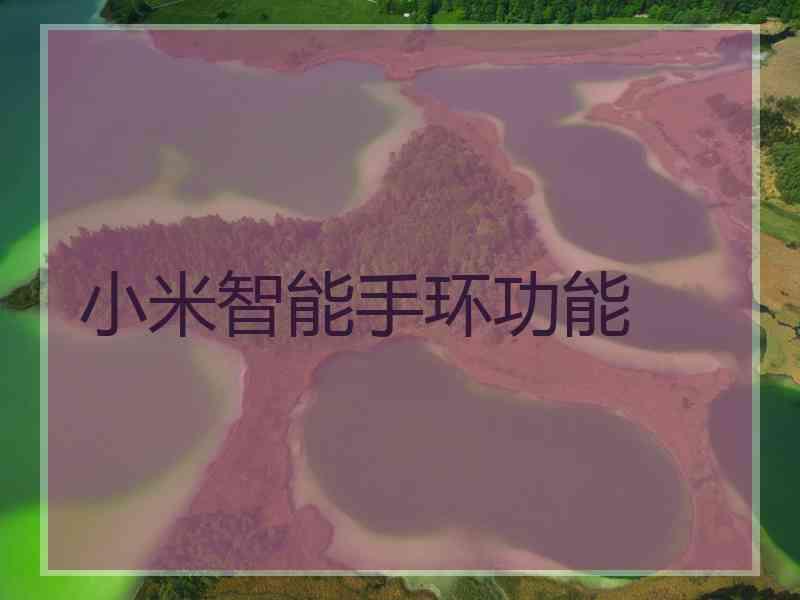 小米智能手环功能 小米智能手环功能