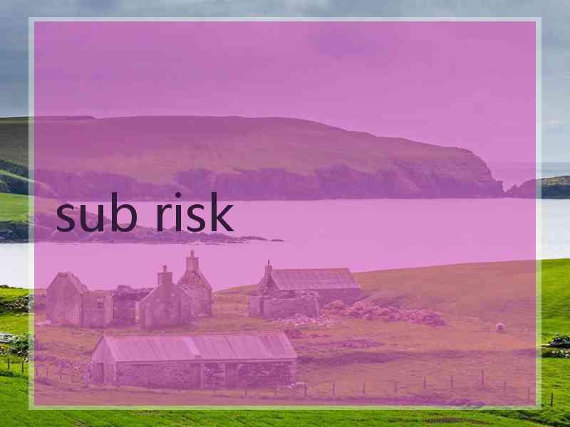 sub risk sub risk