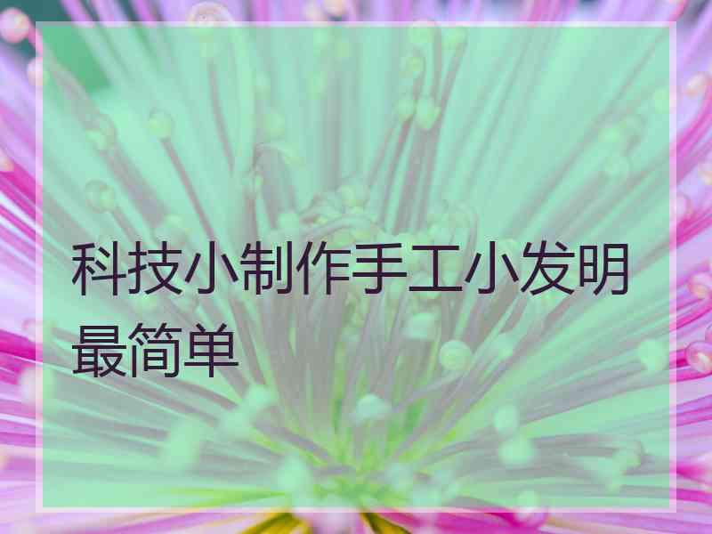 科技小制作手工小发明最简单 科技小制作手工小发明最简单