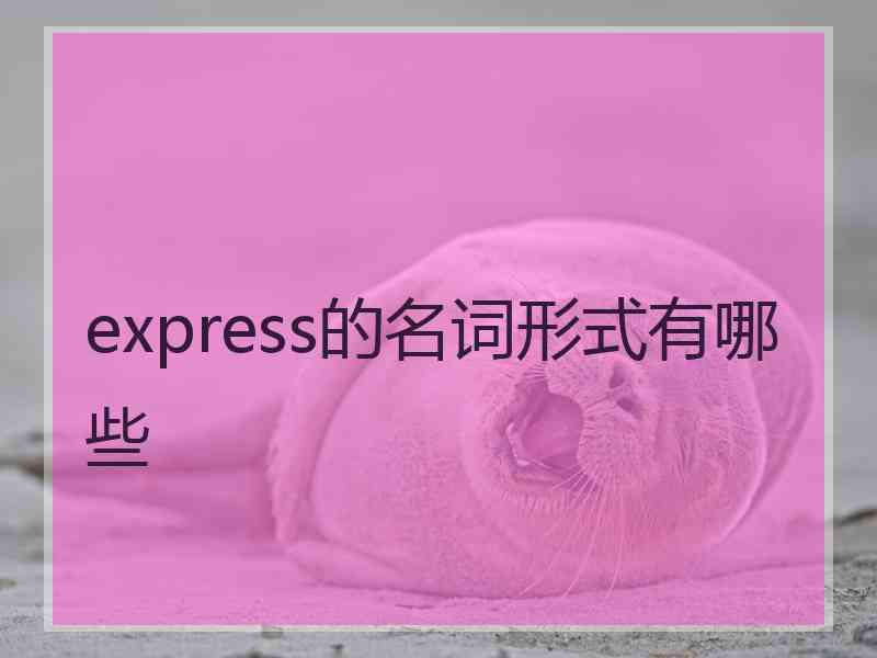 express的名词形式有哪些 express的名词形式有哪些