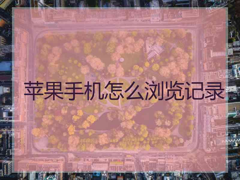 苹果手机怎么浏览记录 苹果手机怎么浏览记录