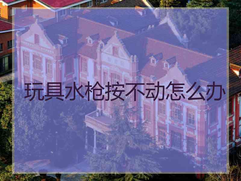 玩具水枪按不动怎么办 玩具水枪按不动怎么办