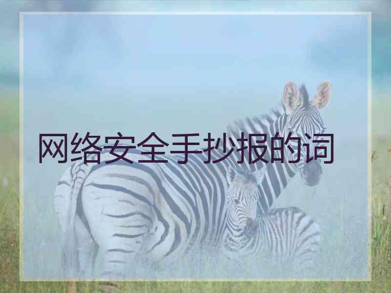 网络安全手抄报的词