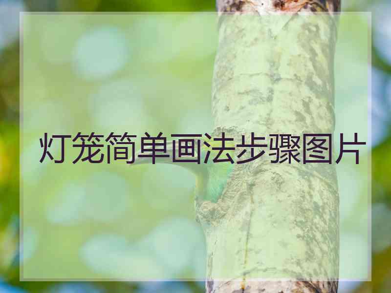 灯笼简单画法步骤图片