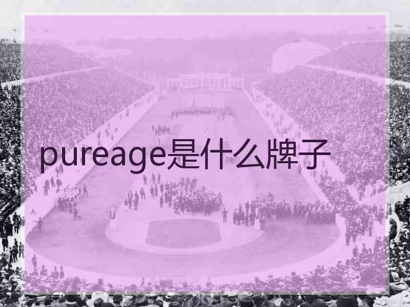pureage是什么牌子