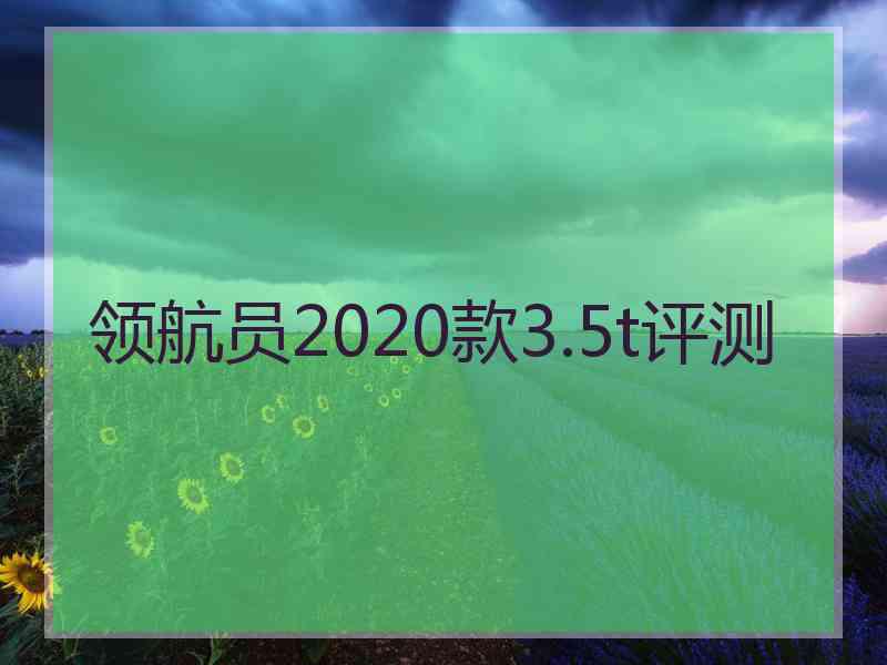 领航员2020款3.5t评测