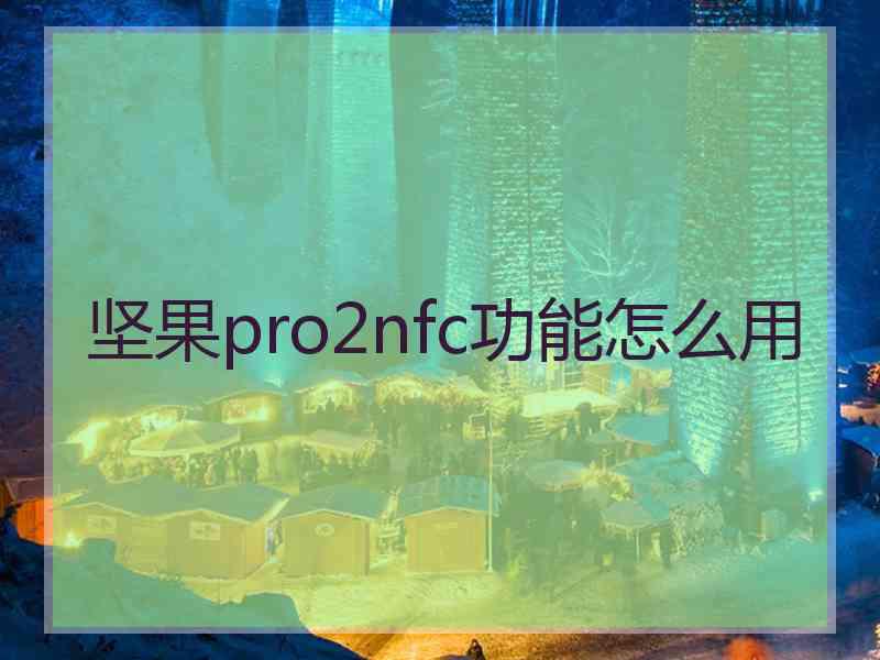 坚果pro2nfc功能怎么用