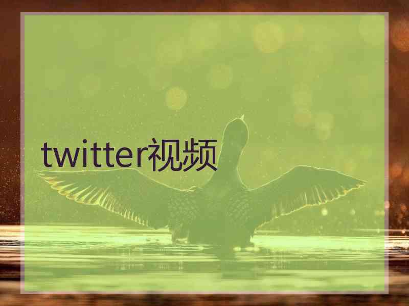 twitter视频