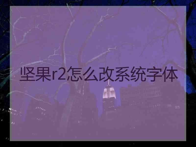 坚果r2怎么改系统字体