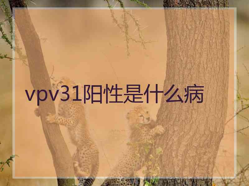 vpv31阳性是什么病