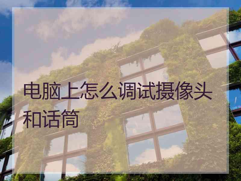 电脑上怎么调试摄像头和话筒