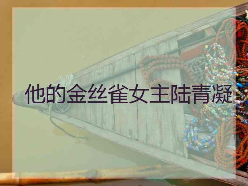 他的金丝雀女主陆青凝