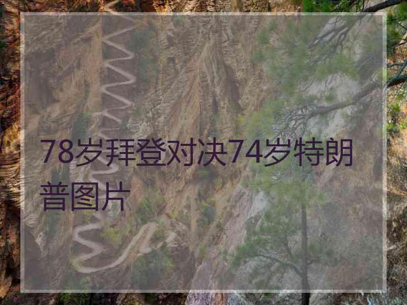78岁拜登对决74岁特朗普图片