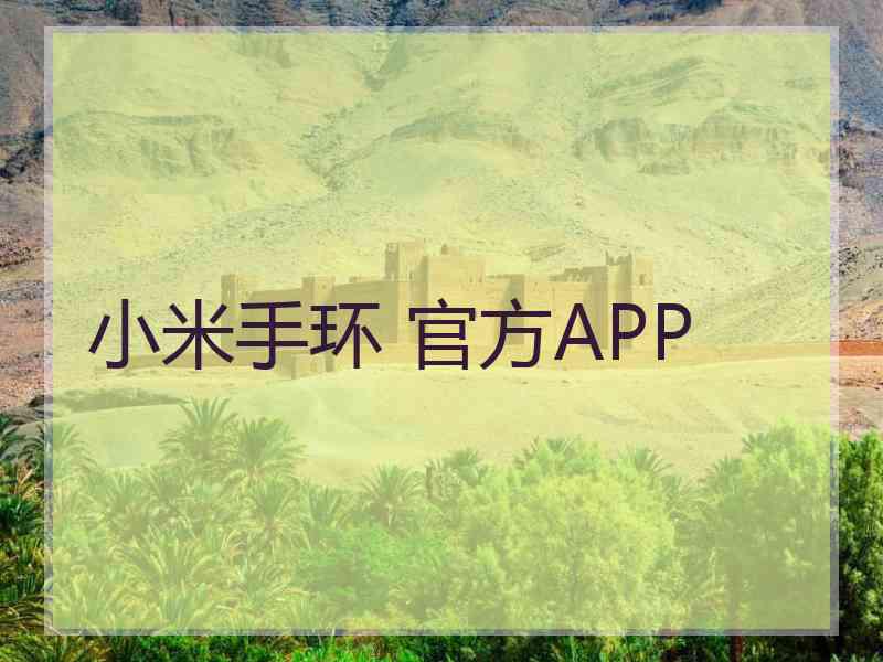 小米手环 官方APP