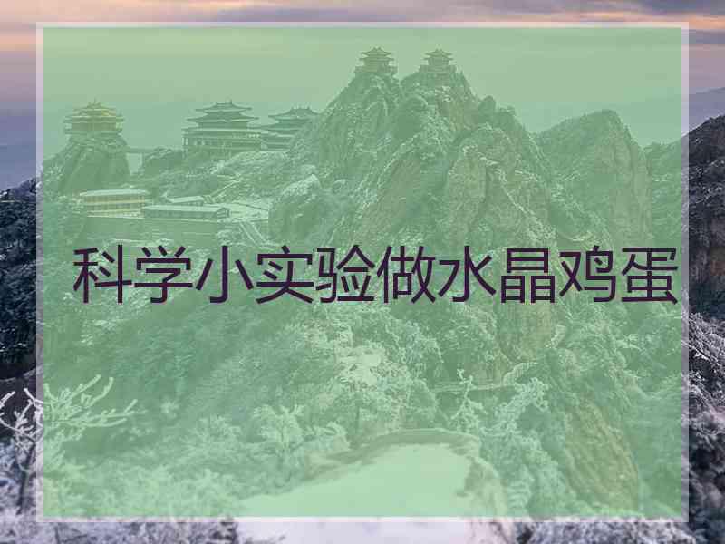 科学小实验做水晶鸡蛋