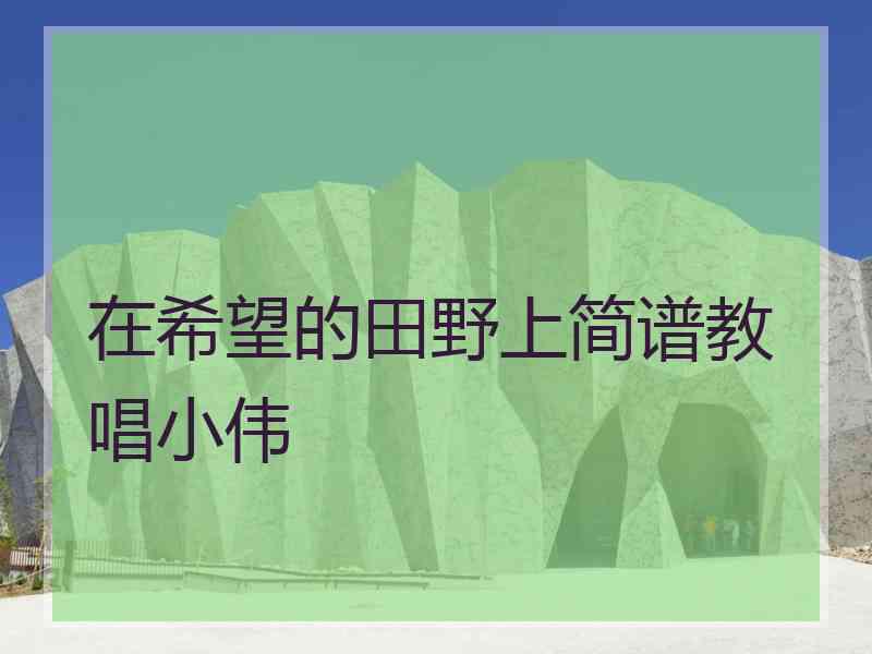 在希望的田野上简谱教唱小伟