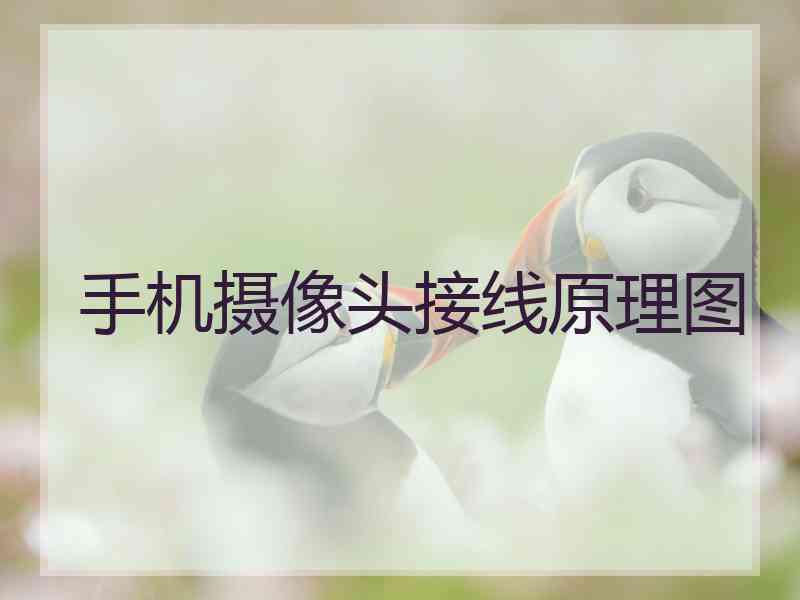 手机摄像头接线原理图