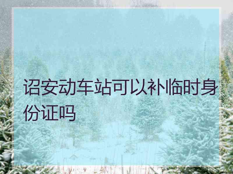 诏安动车站可以补临时身份证吗