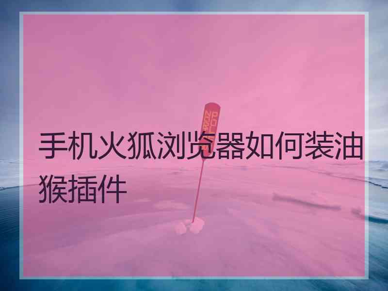 手机火狐浏览器如何装油猴插件