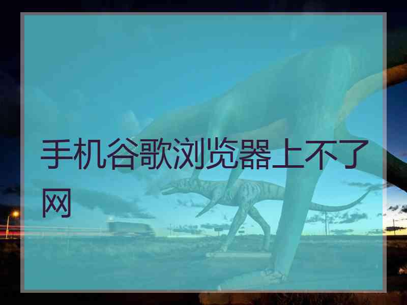 手机谷歌浏览器上不了网