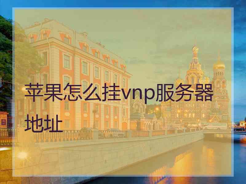 苹果怎么挂vnp服务器地址