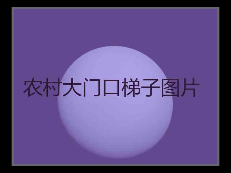 农村大门口梯子图片