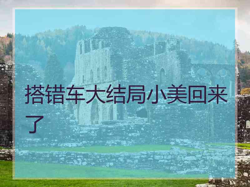 搭错车大结局小美回来了