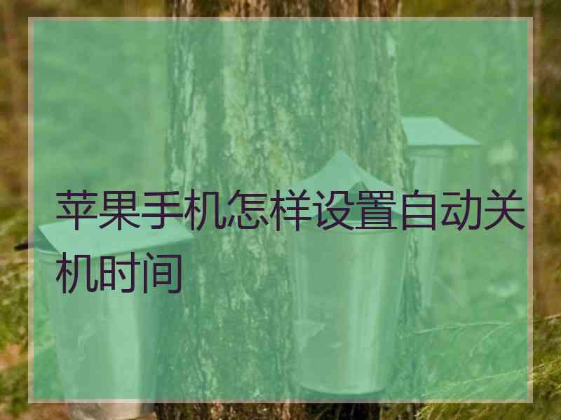 苹果手机怎样设置自动关机时间