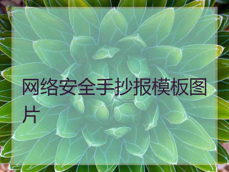 网络安全手抄报模板图片