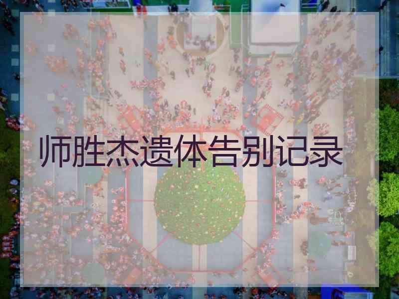 师胜杰遗体告别记录