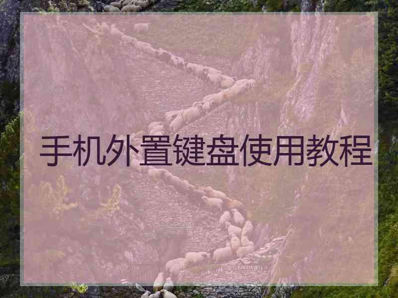 手机外置键盘使用教程