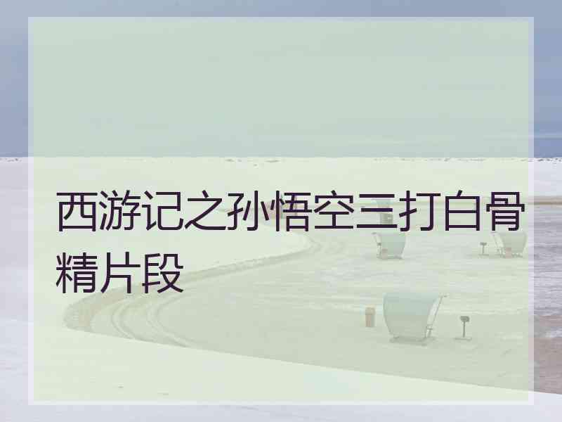 西游记之孙悟空三打白骨精片段